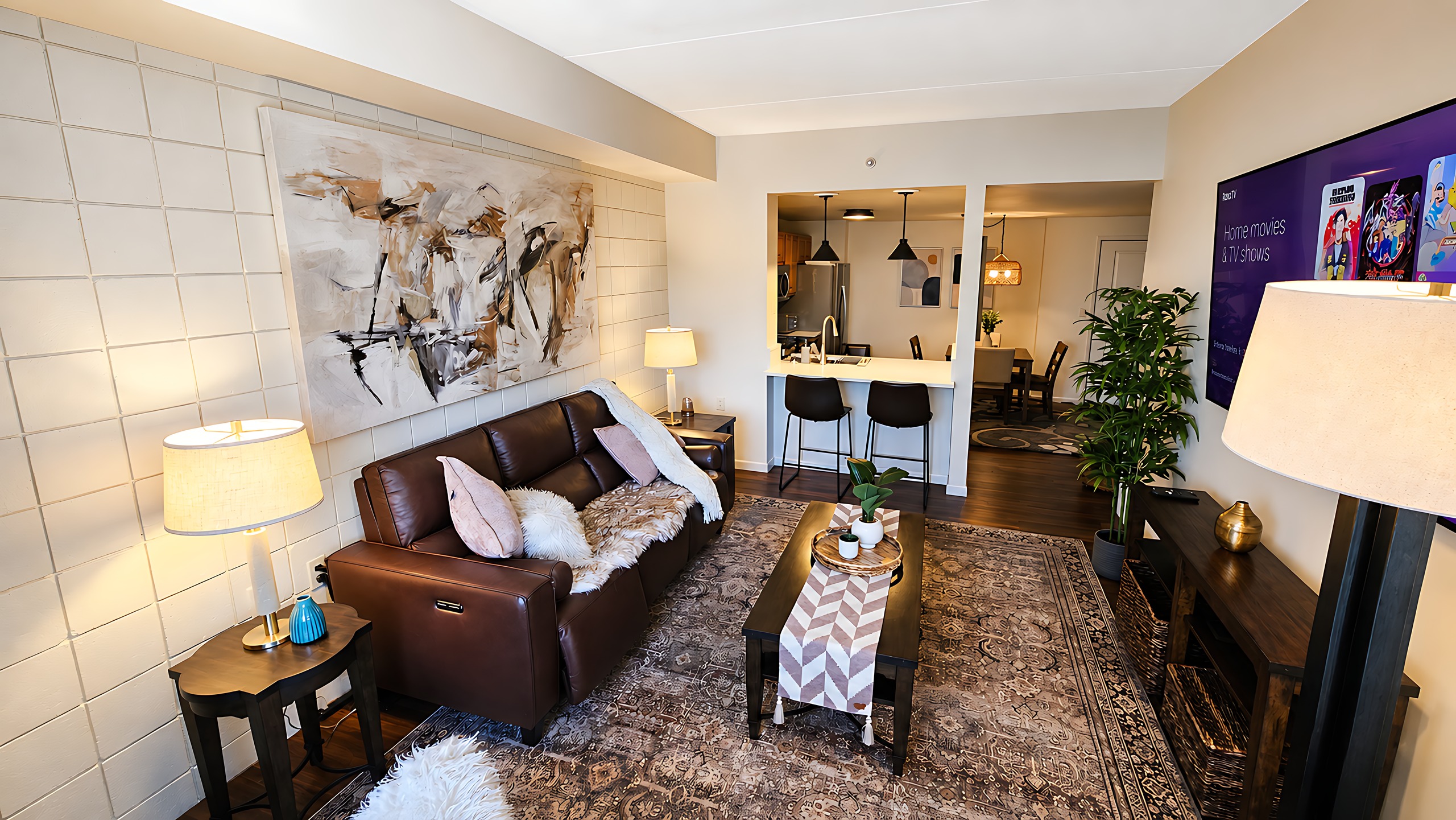Living room, sofa, Unit 416