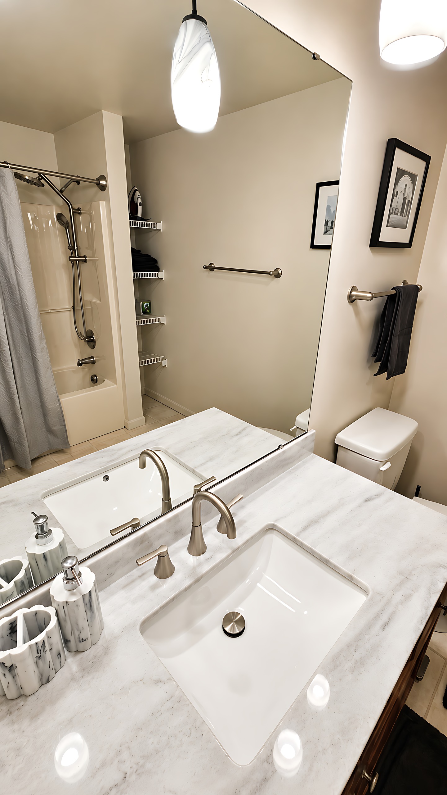 Second bathroom, vanity, Unit 416